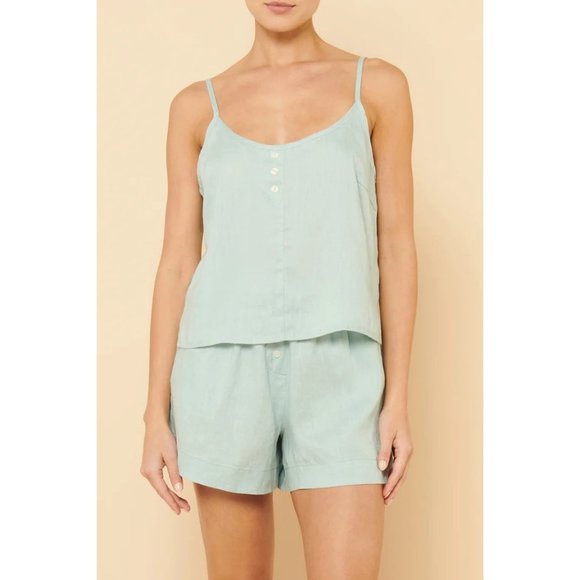 Ro&De Women's Button Up Front Cami Blouse Top XFJ502023RK Sky Blue Size Small - Picture 2 of 9